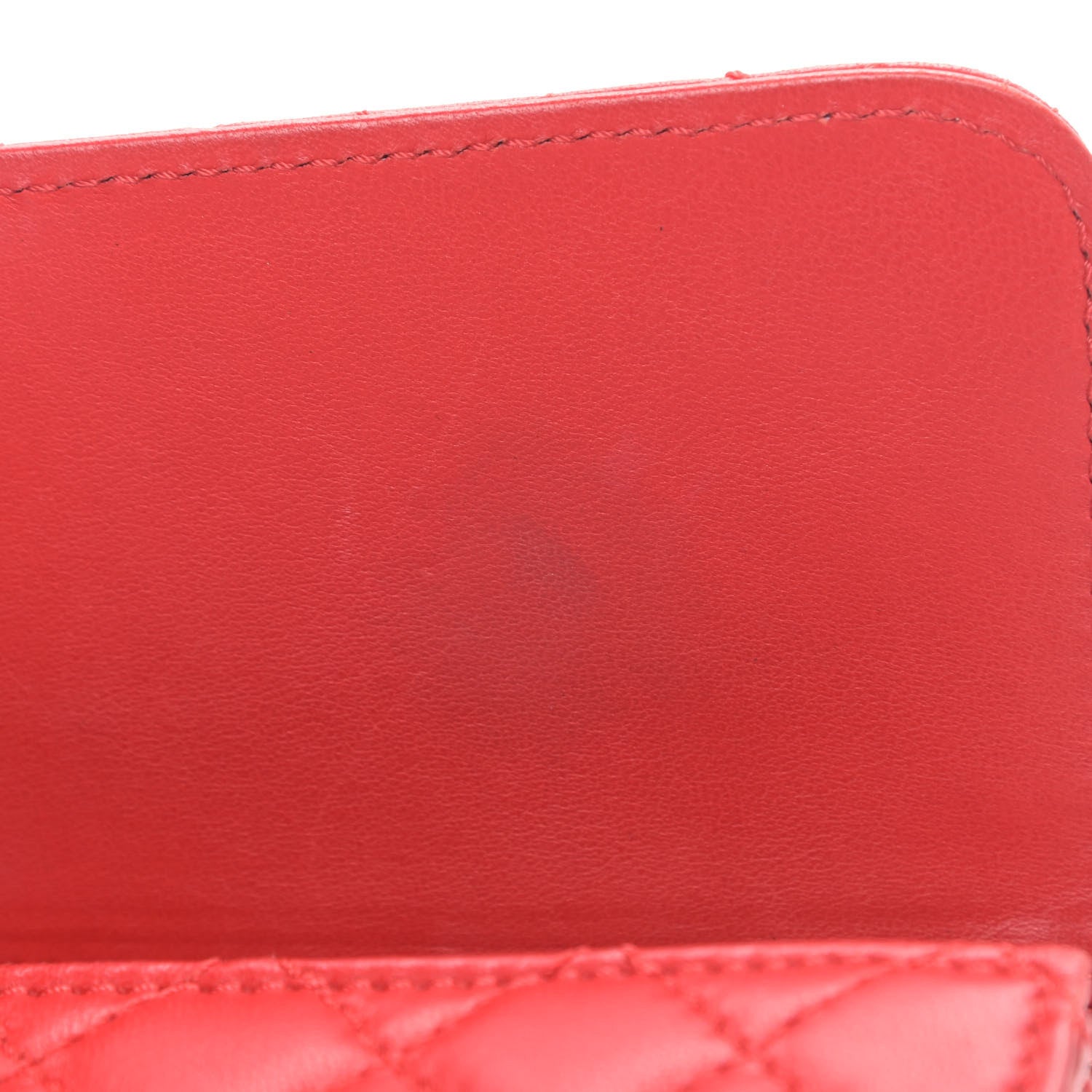 Chanel Lambskin Quilted Chain Clutch Flap Red 10 of 11