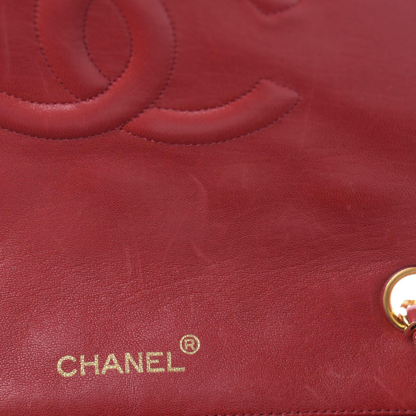 Lambskin Quilted Small Single Flap Red