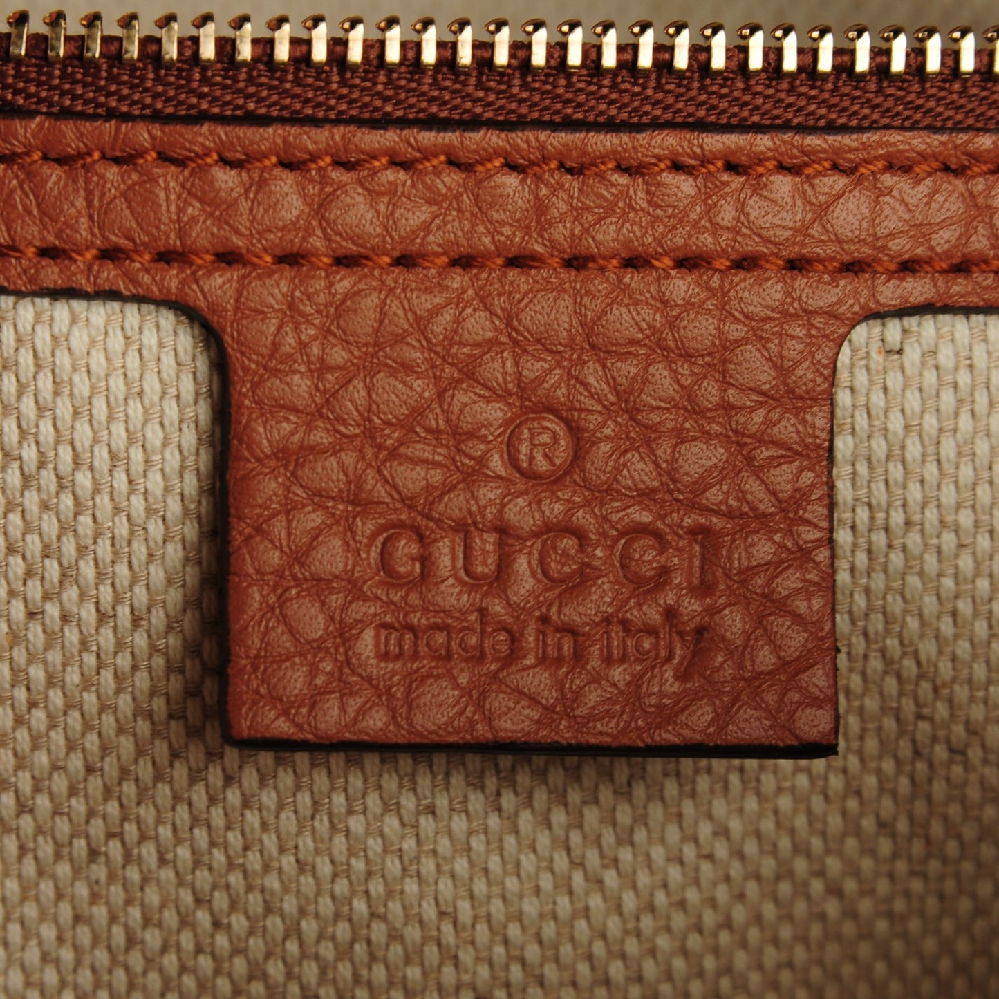 Pebbled Calfskin Small Soho Bowler Moka