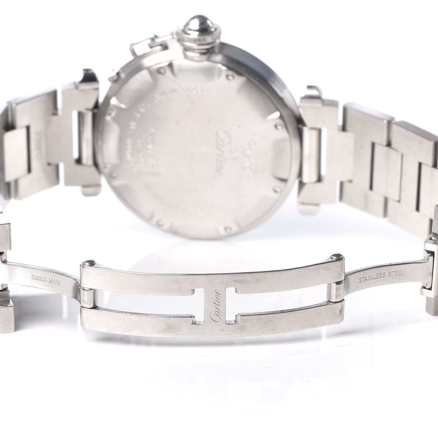 Cartier Stainless Steel 35mm Pasha C Automatic Watch Black 6 of 6