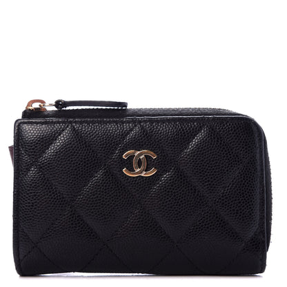 Chanel Caviar Quilted Key Holder Case Black 1 of 9