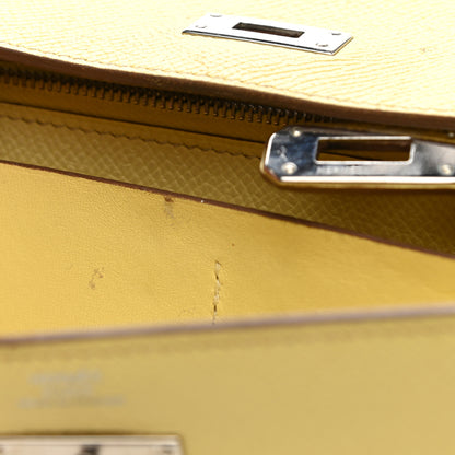 Hermes Epsom Kelly Longue Wallet Soufre 11 of 14
