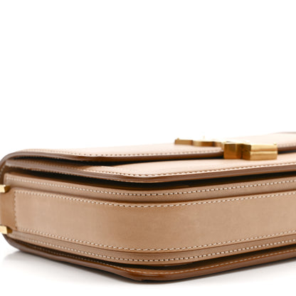 Saint Laurent Box Calfskin Monogram Medium Solferino Satchel Natural Tan 9 of 13