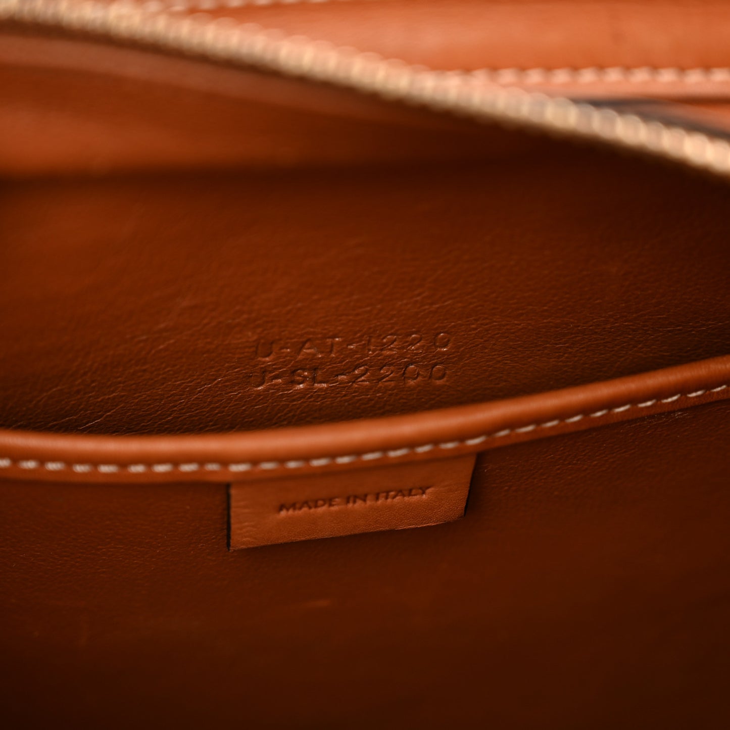 Smooth Calfskin Tweed Nano Luggage Tan