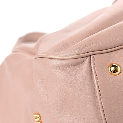 Miu Miu Vitello Lux Gathered Tote Cammeo 8 of 18