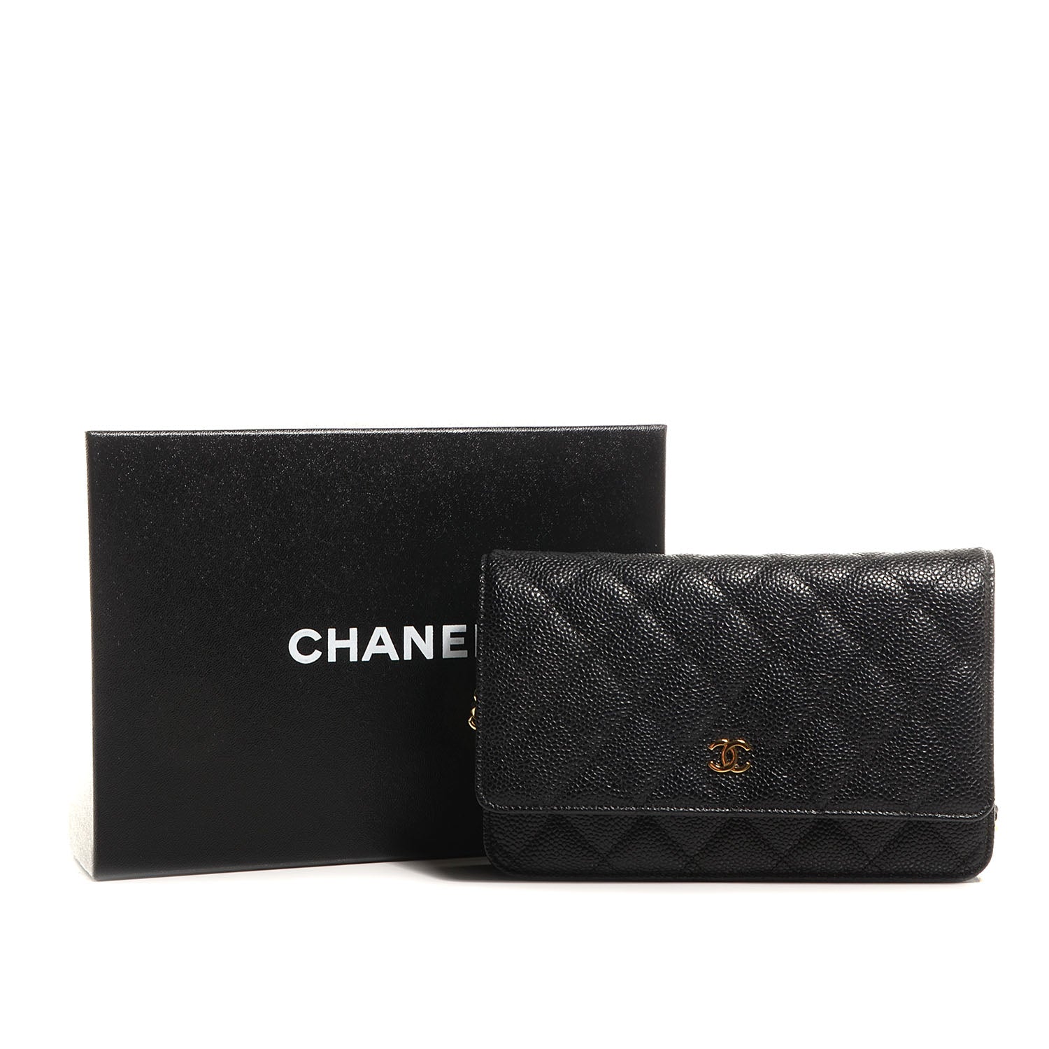 Chanel Caviar Quilted Wallet On Chain WOC Black 9 of 9
