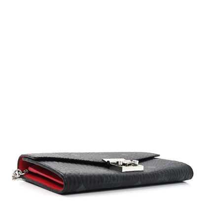MCM Visetos Large Patricia Wallet On Chain Black Red 4 of 8
