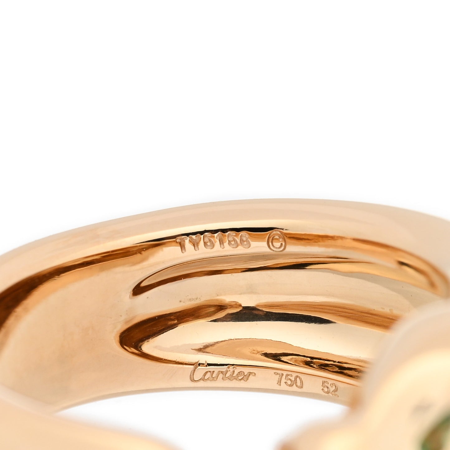 18K Yellow Gold Tsavorite Onyx 11mm Panthere De Cartier Ring 52 6