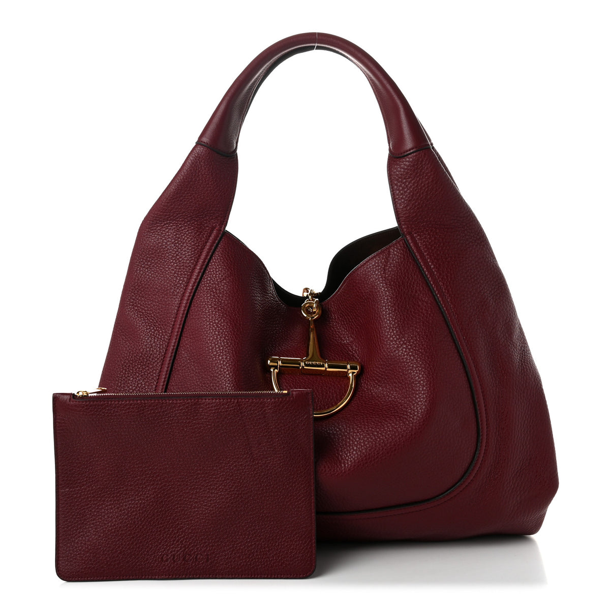 Gucci Grained Calfskin Softbit Maxi Shoulder Bag Rosso 3 of 11