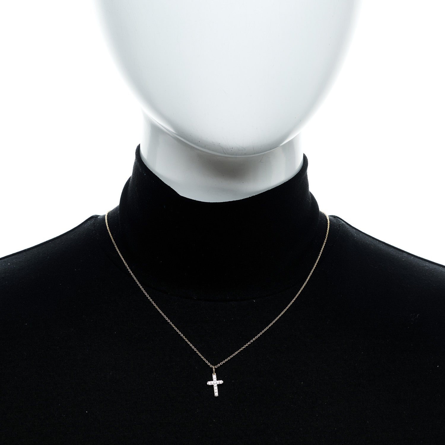 David Yurman 18K Yellow Gold Diamond Cable Collectibles Cross Pendant Necklace 2 of 6