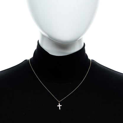 David Yurman 18K Yellow Gold Diamond Cable Collectibles Cross Pendant Necklace 2 of 6