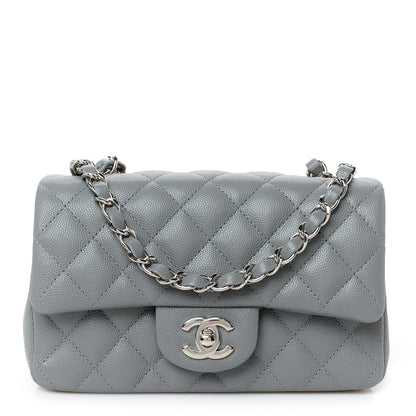 Chanel Caviar Quilted Mini Rectangular Flap Grey 1 of 11