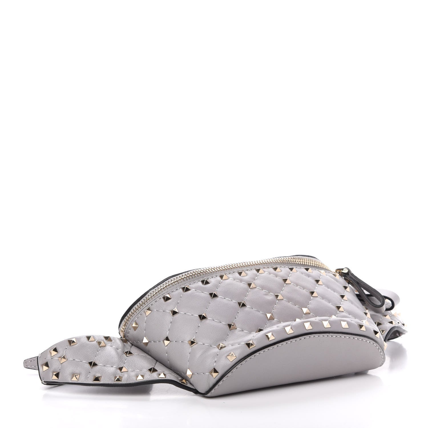 Valentino Garavani Nappa Rockstud Spike Belt Bag 95 Pastel Grey 4 of 9