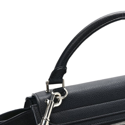 Celine Drummed Calfskin Suede Small Trapeze Black 14 of 15