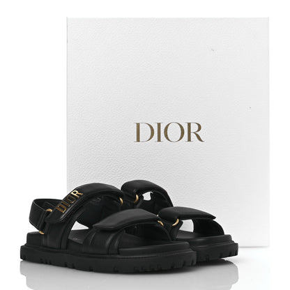 Christian Dior Lambskin Dioract 10mm Sandals 35 Black 12 of 12