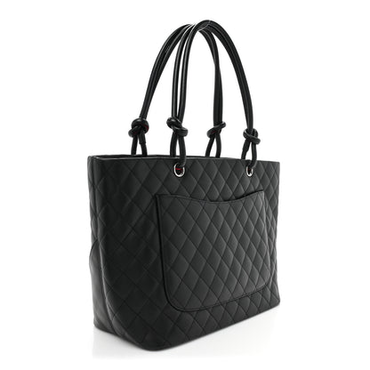 Chanel Calfskin Quilted Large Cambon Tote Black 3 of 11