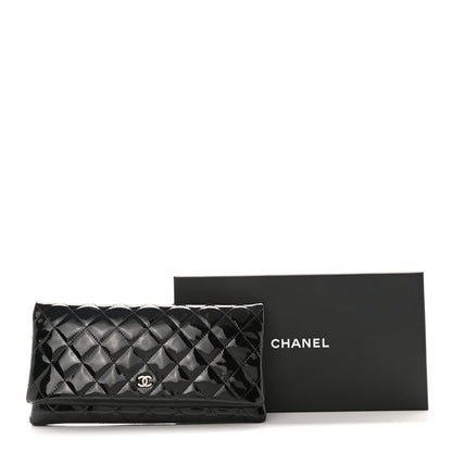 Chanel Patent Calfskin Quilted Beauty CC Clutch Black 7 of 7