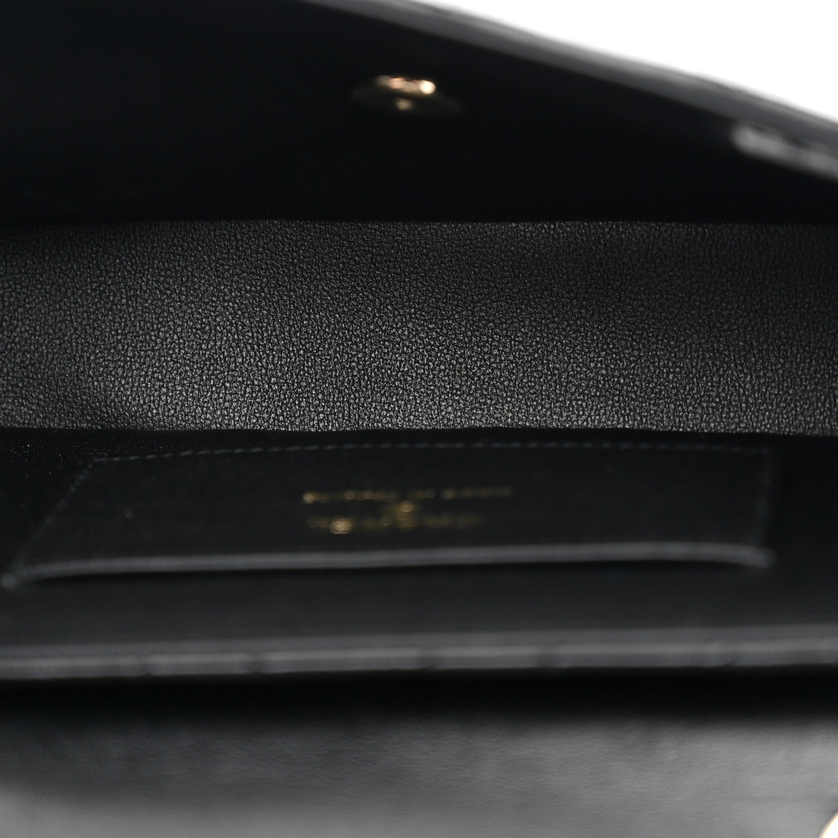 Lambskin Quilted Rectangular Phone Holder Clutch With Chain Black