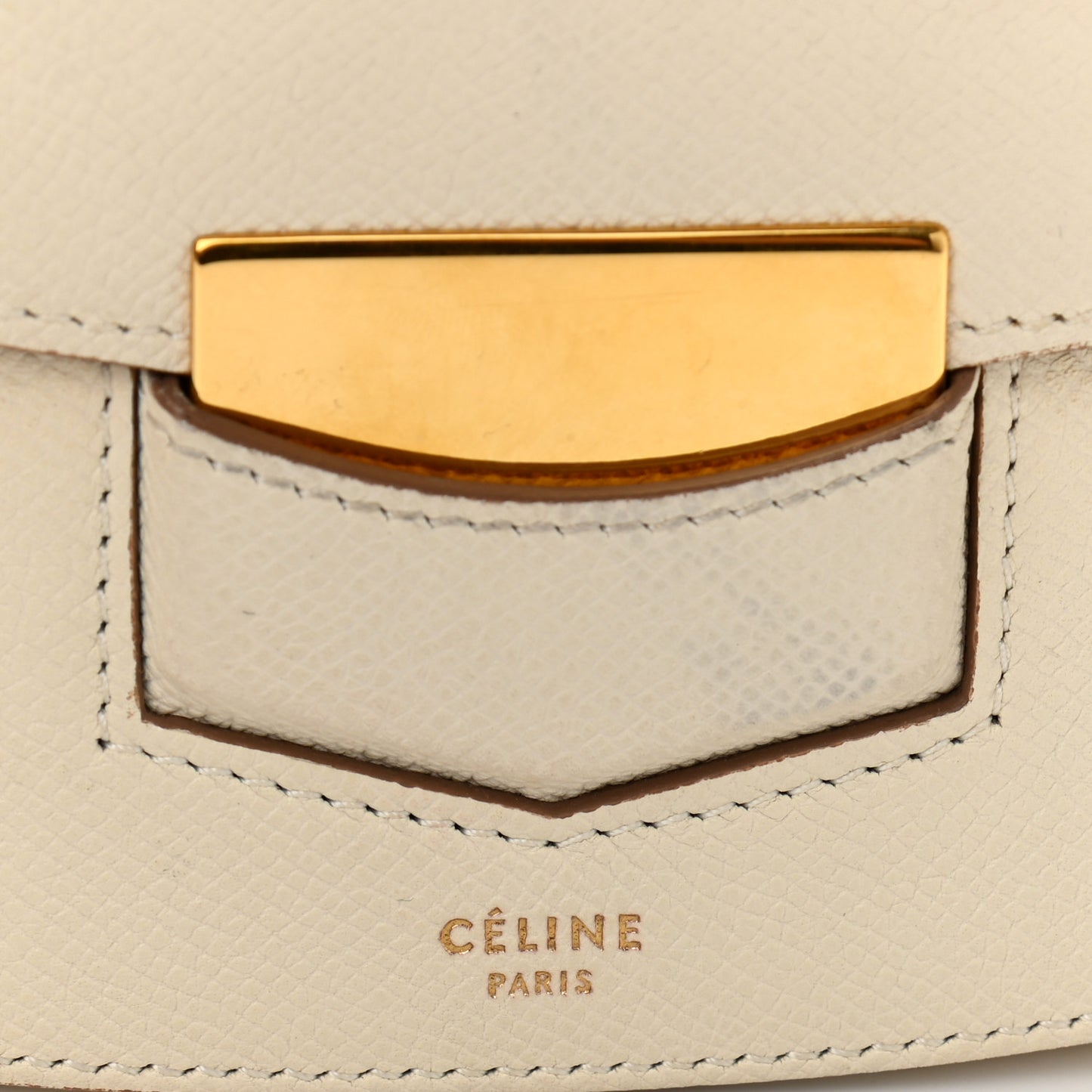 Grained Calfskin Small Trotteur White