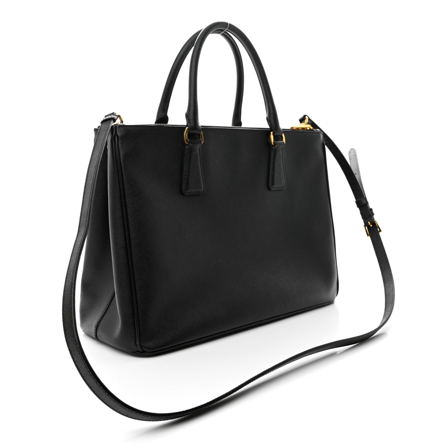 Prada Saffiano Medium Galleria Double Zip Tote Black 3 of 14