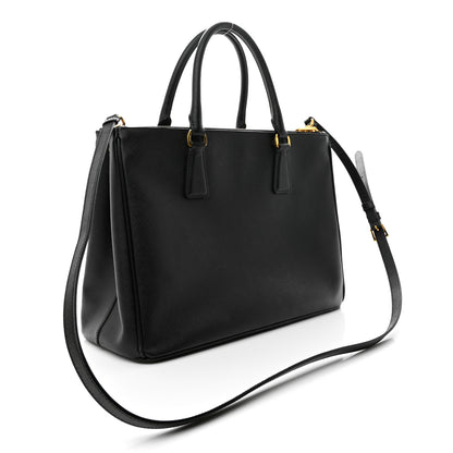 Prada Saffiano Medium Galleria Double Zip Tote Black 3 of 14