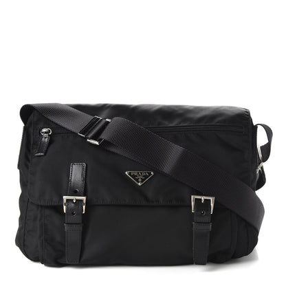 Prada Nylon Vela Messenger Bag Black 1 of 10