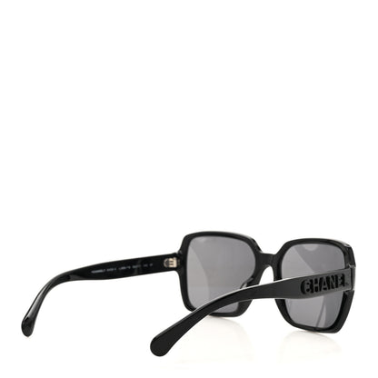 Chanel Acetate Polarized Square Sunglasses 5408 Black 4 of 8