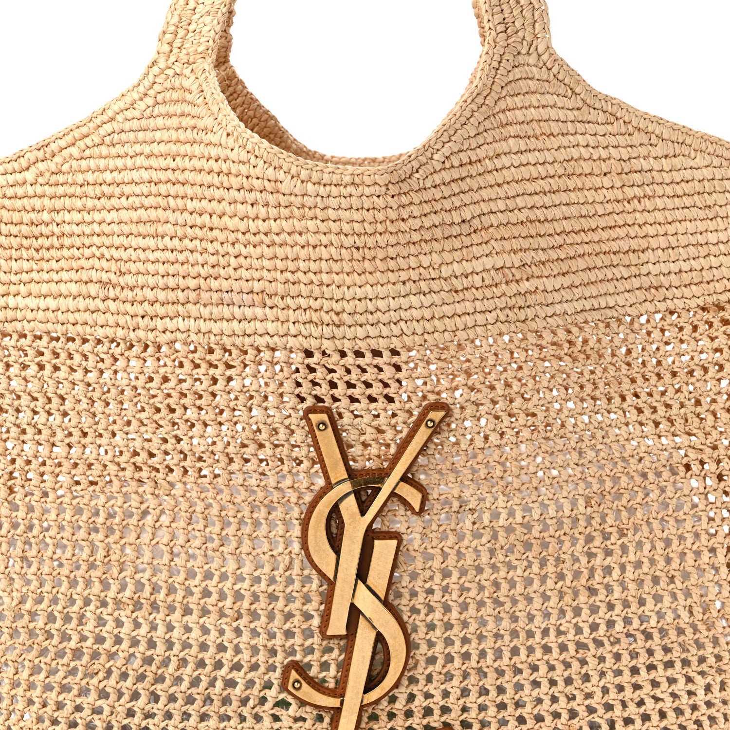 Saint Laurent Raffia Icare Shopping Tote Natural 9 of 11