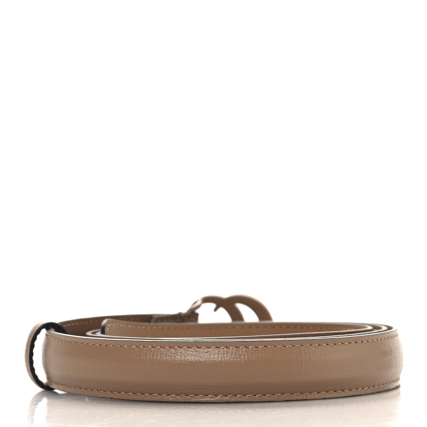 Azalea Calfskin Enamel Monochrome Double G 20mm Belt 100 40 Camelia
