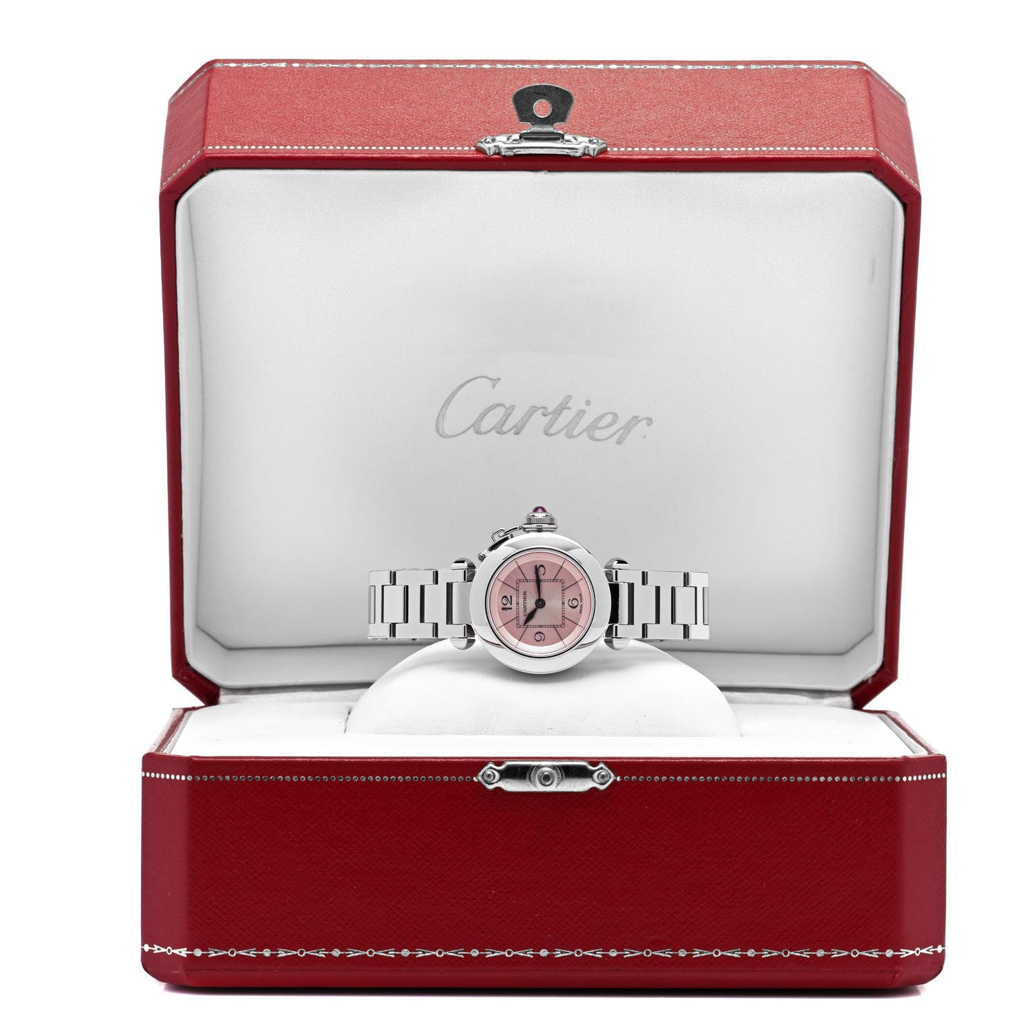 Cartier Stainless Steel 27mm Miss Pasha Quartz Watch Pink 5 of 5