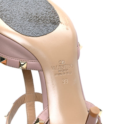 Valentino Garavani Nappa Rockstud Ankle Strap Low Heel Pumps 39 Poudre 10 of 11
