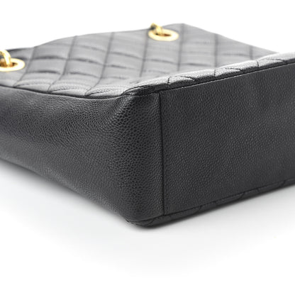 Chanel Caviar Quilted Petit Shopping Tote PST Black 6 of 10