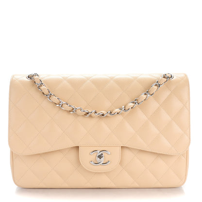 Chanel Caviar Quilted Jumbo Double Flap Beige Clair 1 of 8