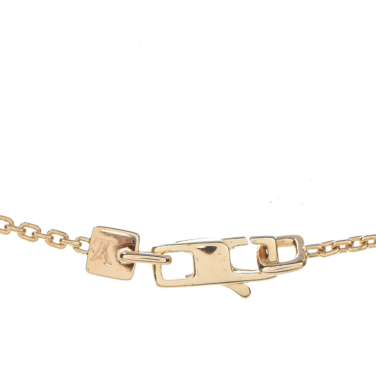 Louis Vuitton 18K Yellow Gold Diamond ID Nameplate Necklace 5 of 7