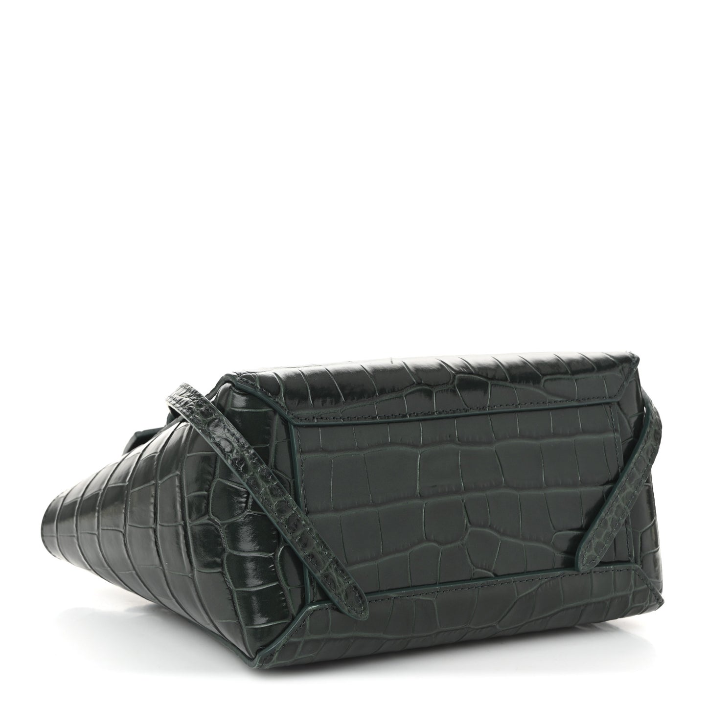 Calfskin Crocodile Embossed Nano Belt Bag Amazone