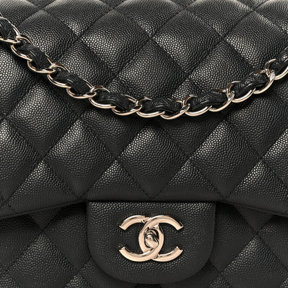 Chanel Caviar Quilted Jumbo Double Flap Navy Blue 9 of 11