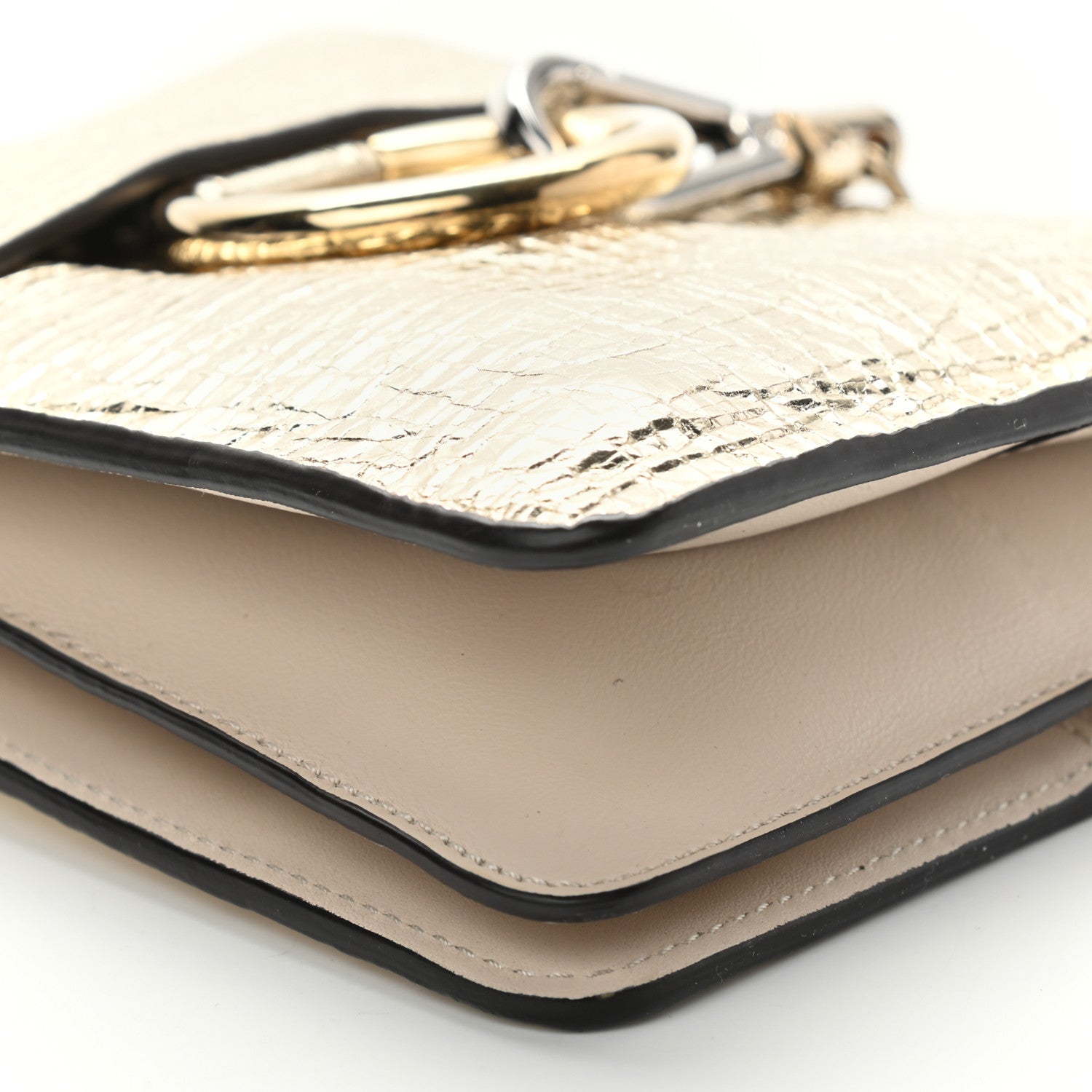 Chloe Metallic Calfskin Mini Faye Bag Gold 9 of 12