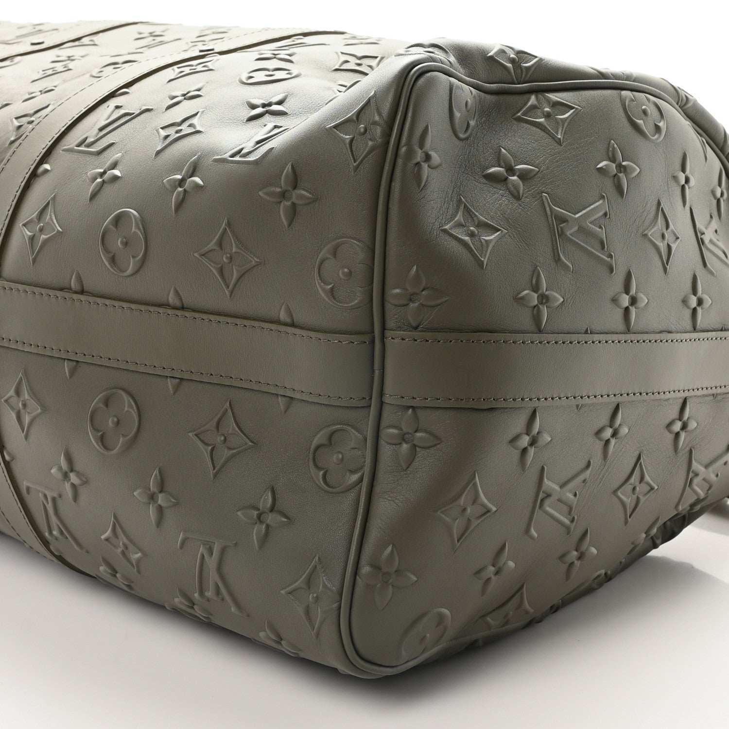 Louis Vuitton Monogram Seal Keepall Bandouliere 50 Khaki 9 of 9