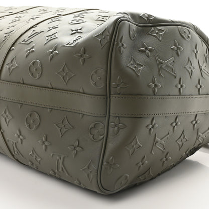 Louis Vuitton Monogram Seal Keepall Bandouliere 50 Khaki 9 of 9