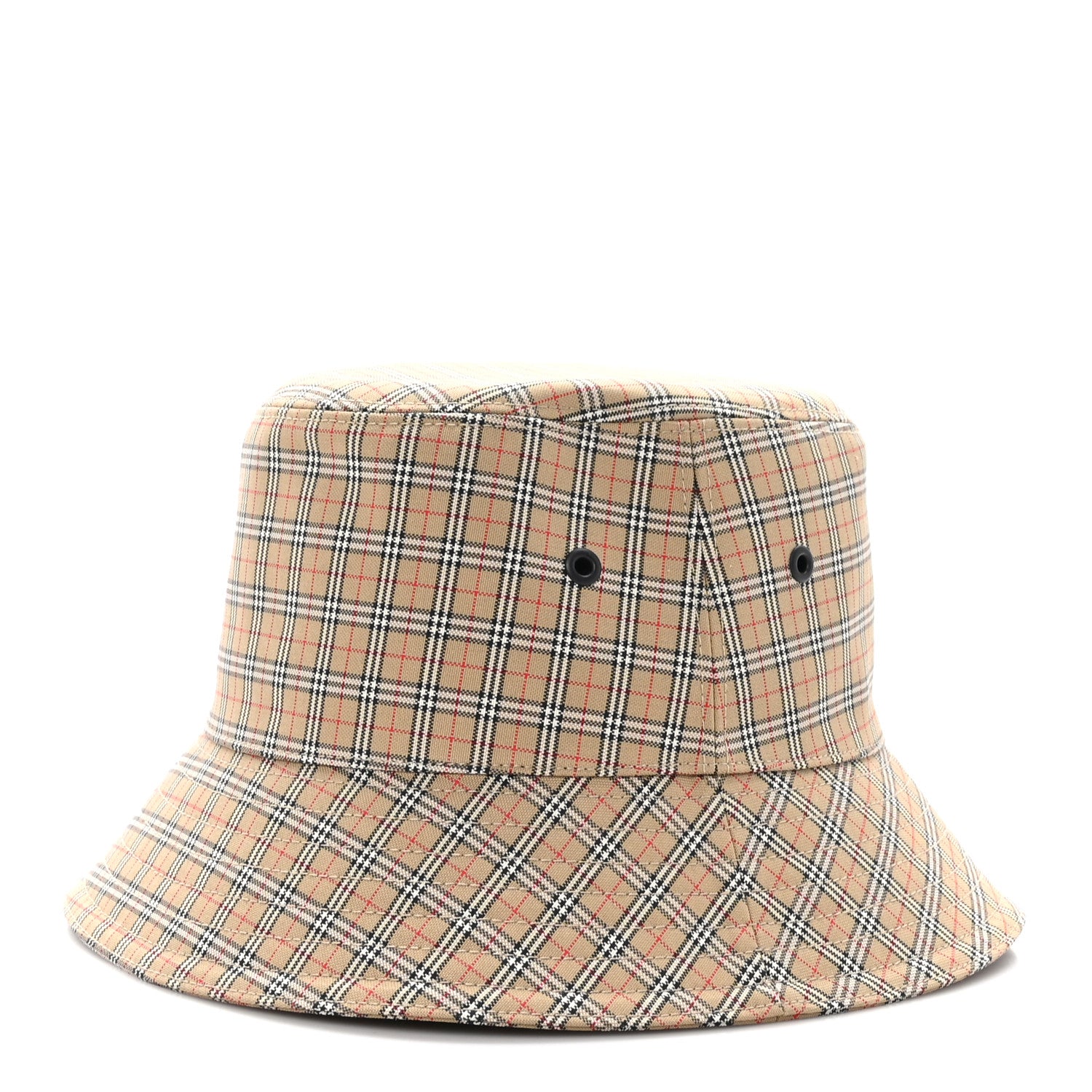 Burberry Technical Cotton Micro Check Bucket Hat M 1 of 7