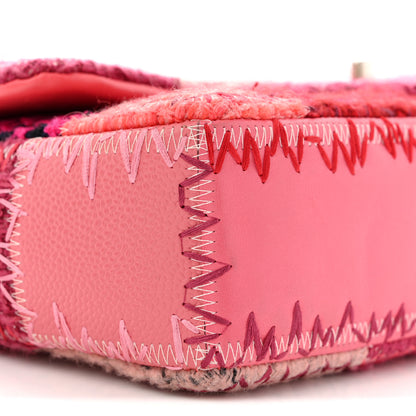Chanel Tweed Patchwork Medium Single Flap Pink 9 of 11