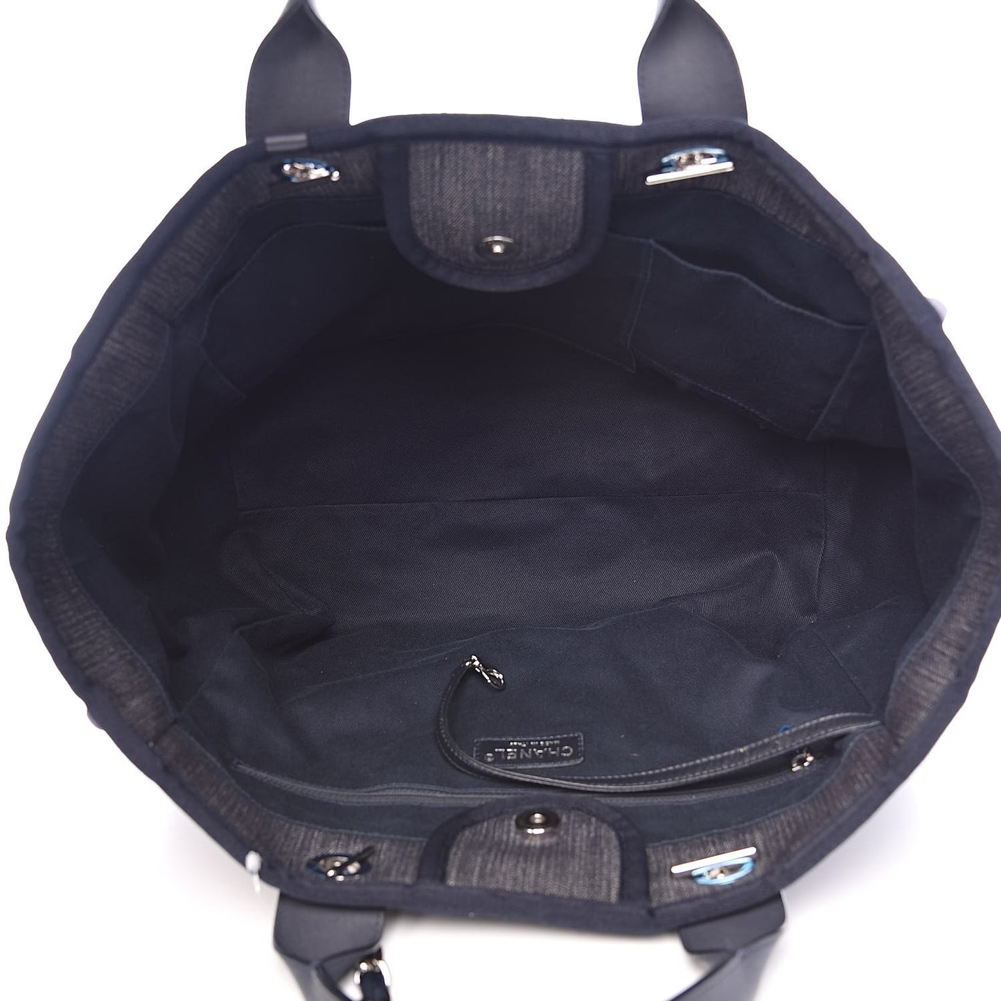 Denim Large Deauville Tote Dark Blue