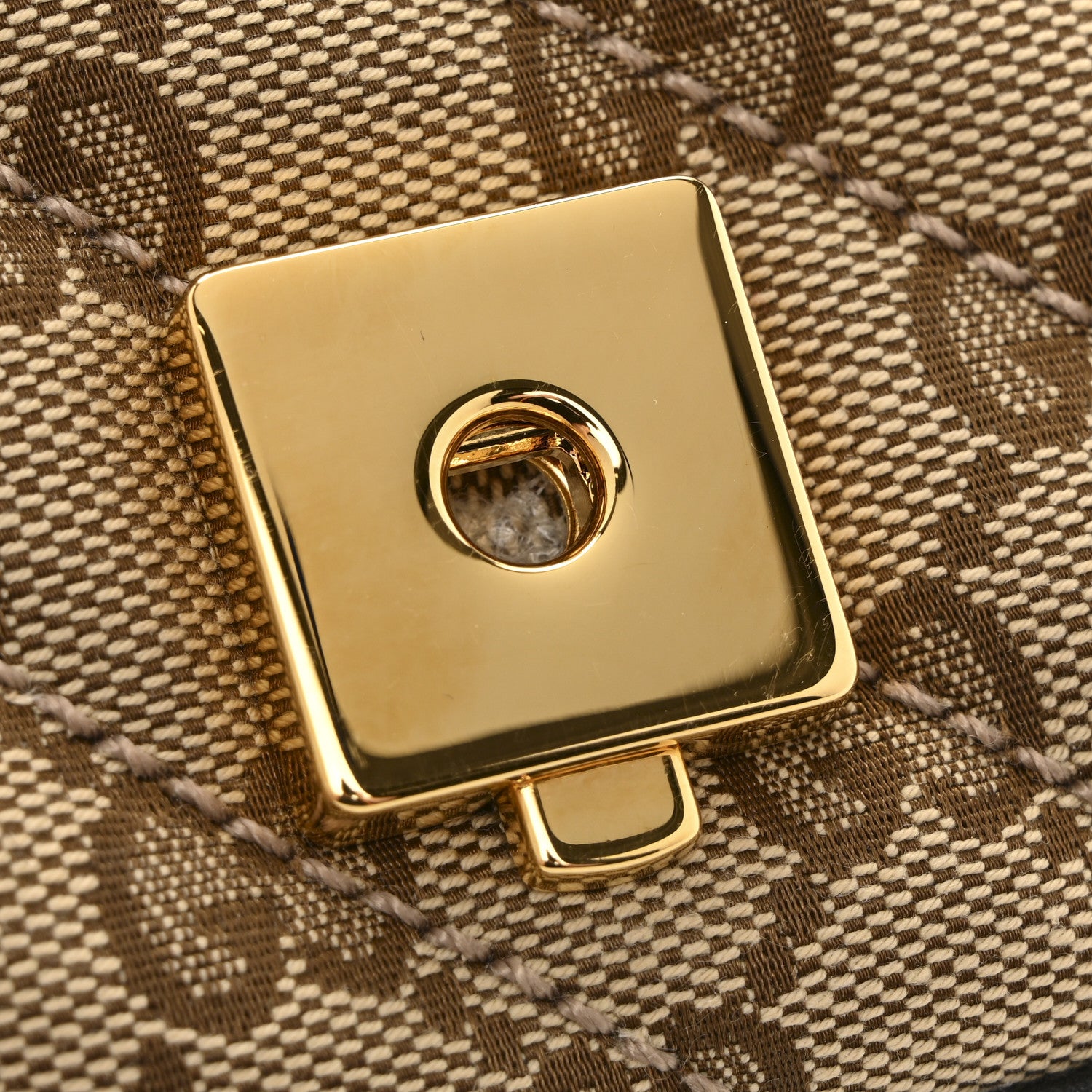 Gucci Monogram Matelasse Diagonal Mini GG Marmont Shoulder Bag Beige Black 12 of 12