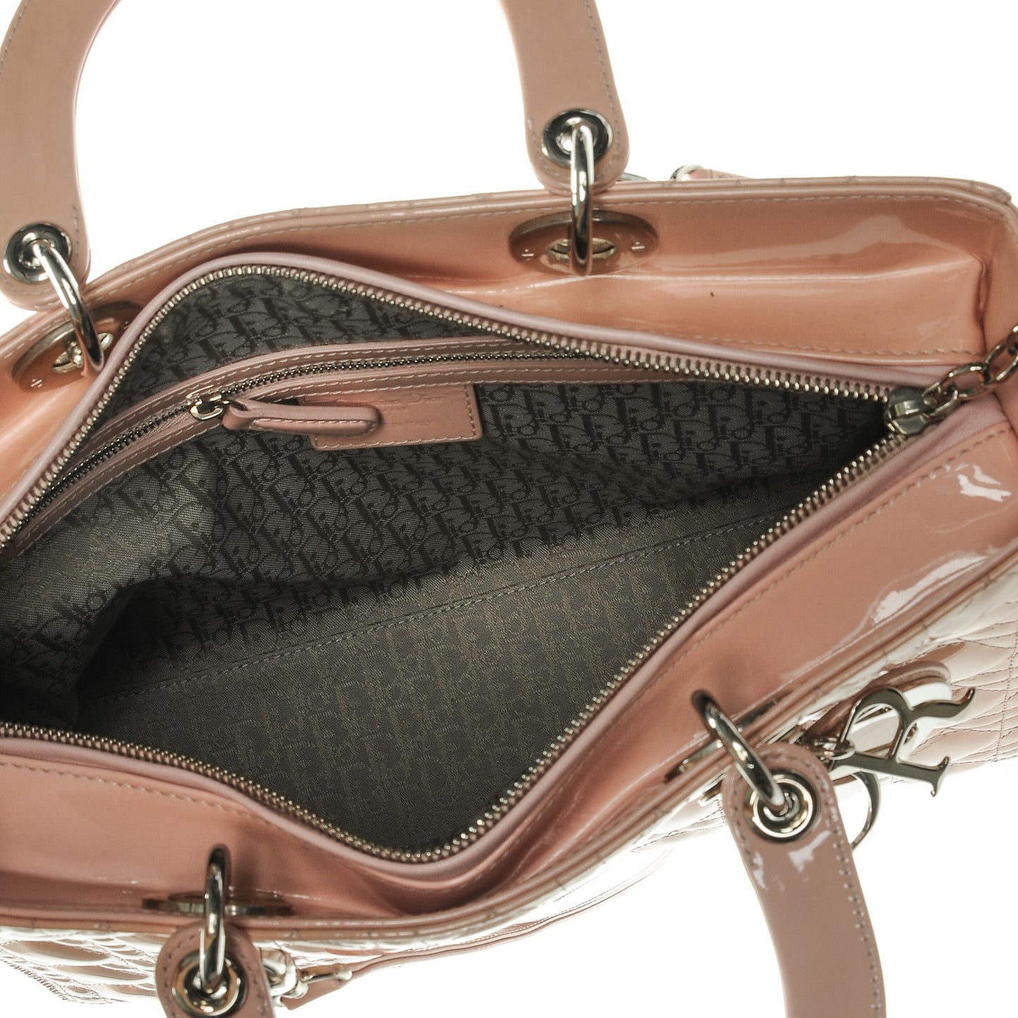 Patent Cannage Large Lady Dior Light Pink