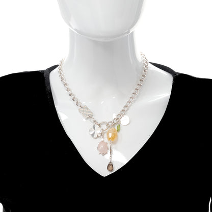 Chanel Sterling Silver Multi Gemstone Lucky Charms Necklace 2 of 6