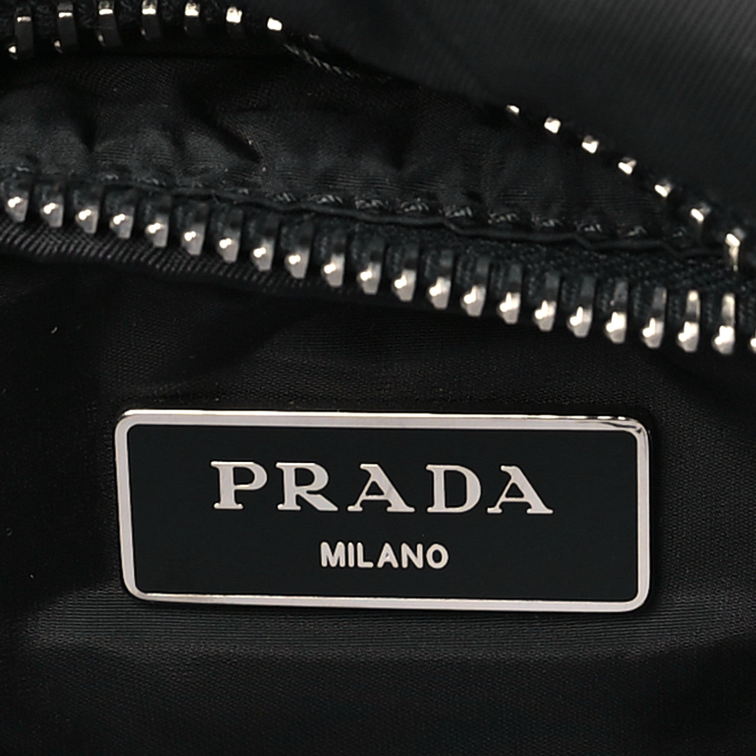 Prada Nylon Quilted Padded Triangle Logo Zip Tote Black 6 of 8