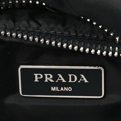 Prada Nylon Quilted Padded Triangle Logo Zip Tote Black 6 of 8