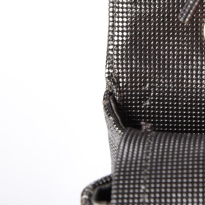 Chanel Calfskin Metallic Pixel Effect Medium Double Flap Silver 8 of 9