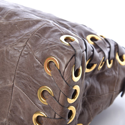 Miu Miu Nappa Chevron Grommet Tote 13 of 20