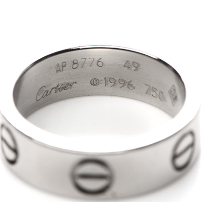 Cartier 18K White Gold 5.5mm LOVE Ring 49 4.75 4 of 4